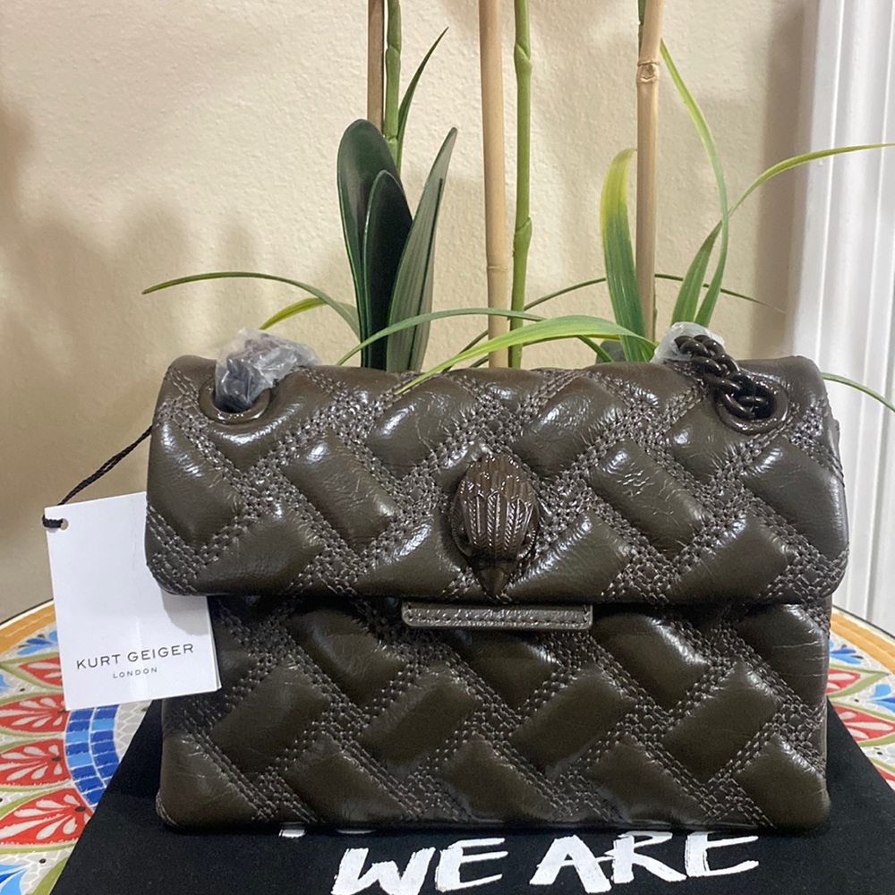 kurt Geiger London Mini Kensington Drench Quilted Leather Convertible Crossbody